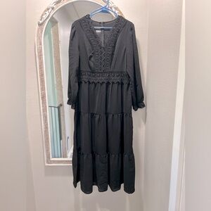 SHEIN black maxi dress